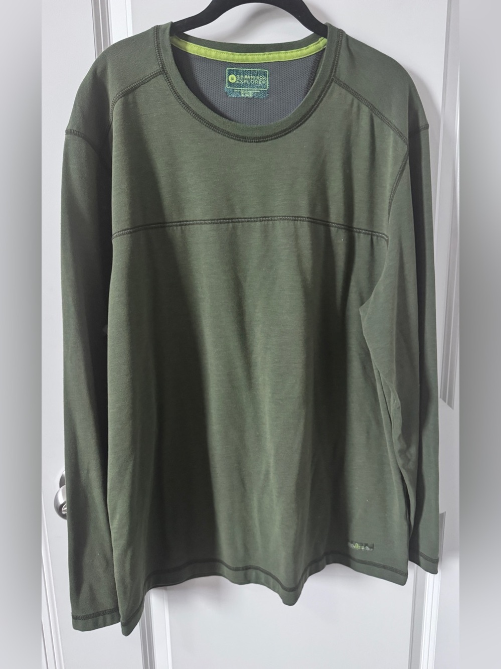 G.H. Bass & Co. Olive Green Long-Sleeve Crew Sweatshirt-XL